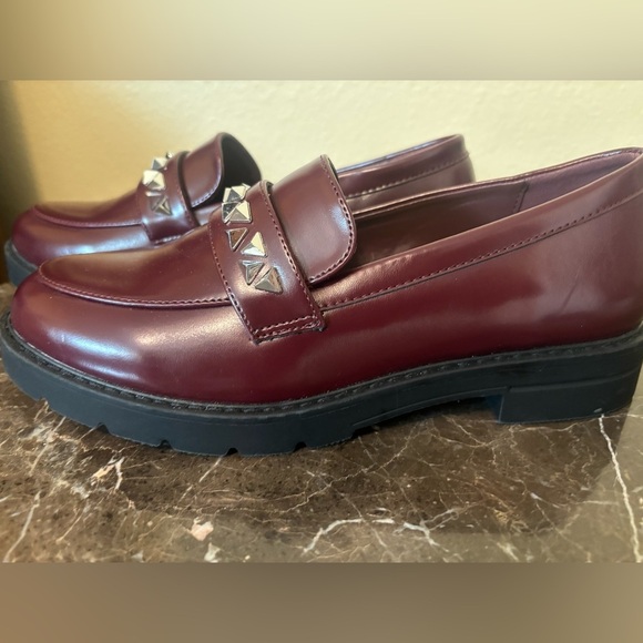 Maroon chunky platform shoes - Picture 4 of 6
